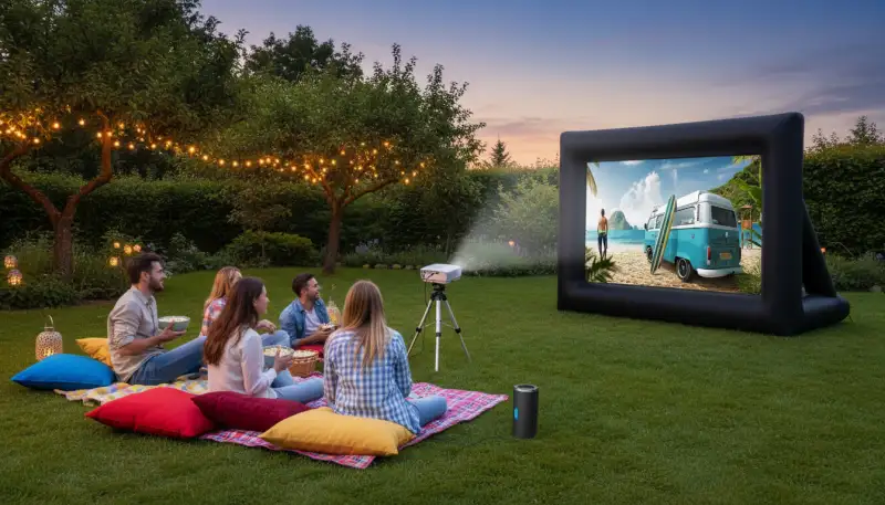 Aufblasbare Leinwand: Outdoor-Kino leicht gemacht