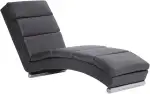 vidaXL Chaiselongue Relaxliege Liegesessel Sessel Lounge Liegestuhl Relaxsessel Loungesessel Sesselliege Komfortliege Polsterliege Grau Kunstleder