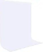 Fotohintergrund Weiß 2x3 m, Bonvvie Faltbare Fotografie Hintergrund Musselin Hintergrund für Photo Video Studio, Fernsehen, Zoom, YouTube, Online-Meetings