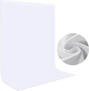 Fotohintergrund Weiß 1,5x2m, Bonvvie Faltbare Fotografie Hintergrund Musselin Hi