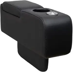 Mobile Armlehne für Loveseat - Leder schwarz