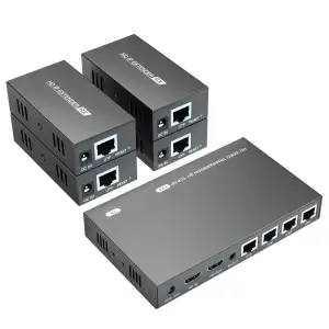 PW-DT2104 HDMI Extender Splitter 4 Port 150m Von Cat5e/Cat6/Cat7 Kabel Unterstüt