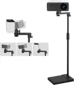 Beamer Ständer, Beamer Halterung Höhenverstellbar 121-155 cm, Beamerständer mit 360° Schwenkbarer, Projektor Halterun, Projector Stand, Beamer Stativ, Dicker Metallstützstab, Stabiler Metallfuß