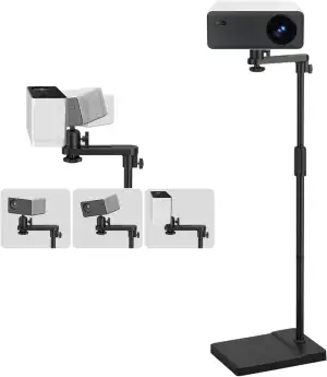 Beamer Ständer, Beamer Halterung Höhenverstellbar 121-155 cm, Beamerständer mit 