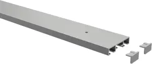 INTERDECO Gardinenschiene, Vorhangschiene und Deckenschiene 2-läufig aus Alumini