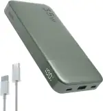 NOBIS 35W Power Bank 10000mAh, Externer Akku mit Digitalanzeige, USB C Ladegerät Schnellladen PD ...