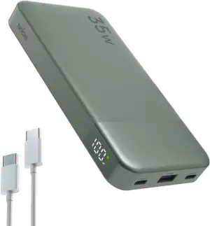 NOBIS 35W Power Bank 10000mAh, Externer Akku mit Digitalanzeige, USB C Ladegerät
