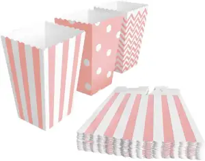 60 Stück Popcorn-Boxen, Mini-Papier-Süßigkeitenbehälter für Filmabende, Karneval