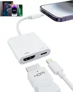 [Apple MFi Zertifiziert] Lightning auf HDMI Adapter für iPhone/iPad, 1080P Digital AV Konverter Kabe