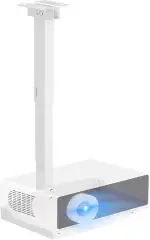 Universal Projektor-Halterung für die Decke/Wand, Höhenverstellbare Universalhalterung mit versteckter Kabelführung, ohne Bohren, Tragkraft bis zu 10 kg – Ideal für Heimkino und Büro (Weiß)