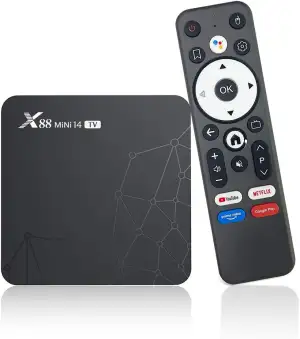 Android TV Box 14.0,Android Box 4K HDR10 2GB RAM 16GB ROM RK3518 Quad Core, 2.4G