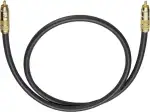 OEHLBACH NF 214 Subwoofer-Kabel - Hochwertiges Cinch-Kabel für kraftvollen Bass, versilberte Kupferleiter (SPOFC), 24kt. vergoldete Kontakte, optimale Signalübertragung, 2 Meter, Anthrazit