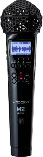 Zoom M2 MicTrak – Mobiler Stereo-Audio-Recorder mit 32-Bit-Float-Technologie für Podcasts, Musikaufnahmen, Interviews – Schwarz