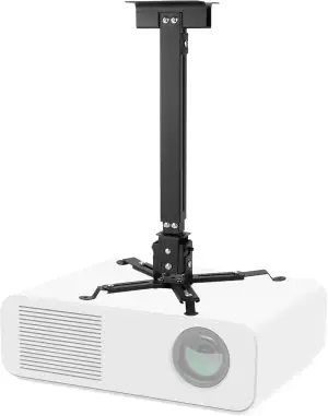 QWORK® Universal Beamerhalterungen Decke, 360° Drehbar, 15° Neigbarer Winkel, Te