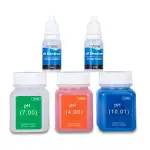 YINMIK pH Messgerät Kalibrierung Slösungs Kit (4.00, 7.00 und 10.01) mit pH Schutzlösungs Set, 3 Flaschen 50 ml pH Kalibrierung Spufferlösung und 2 Flaschen 10 ml KCL pH Sondenlösung für pH Messgerät