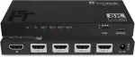 FeinTech SP410 1 In 4 Out HDMI 2.1 Splitter 4K 120Hz 8K VRR ALLM, Verteiler mit Downscaler für 4X TV Monitore gleichzeitig, CEC-Pass, kompatibel zu HDCP 2.3, HDR, Dolby Vision (SP410 1 in 4 Out)
