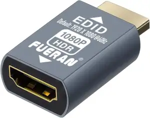 HDMI EDID Emulator Adapter, 1920X1080@60Hz Passthrough, Plug & Play, Compatible 