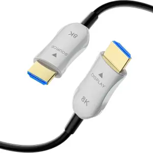 8K HDMI Kabel 15m Glasfaser, Lang HDMI 2.1 Kabel Aktives, Ultra High Speed HDMI 