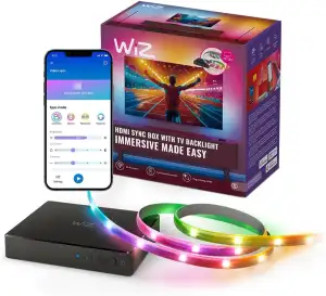 WiZ HDMI Sync Box mit TV-Beleuchtung - Synchronisiert Licht zu Ihren Filmen, Spi