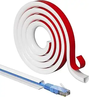 Kabelkanal Weiß Selbstklebend,Flexible Silikon Kabelschacht Kabel Verstecken Min