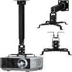 WALI Beamer Deckenhalterung,Universelle Beamer Wandhalterung mit 33–54 cm Verlängerungsstange für...
