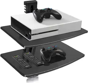 suptek 2 Floating Regal Multimedia Wandregal TV Rack Wandhalterung Mit Verstärkt