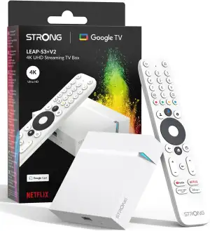 STRONG LEAP-S3+V2 Streaming Smart TV Box 4K UHD – 2 GB RAM + 16 GB Speicher, HDR