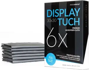 XXL Displaytücher 30x30cm – Bildschirm, Display und Touchscreen Reinigungstücher aus Mikrofaser für professionelle Reinigung von Autoinnenraum, Smartphones und empfindlichen Oberflächen