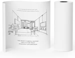 NefLaca Zeichenpapierrolle weiß 61cm x 45.72m Papierrolle Malen Kinde Papierroll