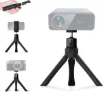 Beamer Ständer Projektor Mini Tischstativ mit 1/4'' Schraube und Telefonhalterung Mini Tripod Beamer Stativ Projektorständer für Kamera, Mini Beamer, Webcam, Handys