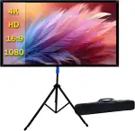 Beamer Leinwand mit Stativ 60" Tragbar Projektor Leinwand HD 4K 16: 9 ProjektionLeinwand Leicht und Kompakt tragen Ideal für Heimkino innen/außen Filme Camping Büropräsentationen【60" 】