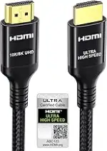 Etseinri 10K 8K HDMI 2.1 Kabel 2M, Zertifiziert 48Gbps Ultra High Speed HDMI® Kabel 4K 240Hz 165H...