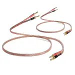 2 Pack 4m 13AWG Audiophile Grade Lautsprecherkabel mit vergoldetem Bananenstecker, Bananenstecker...