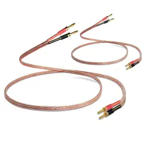 2 Pack 4m 13AWG Audiophile Grade Lautsprecherkabel mit vergoldetem Bananenstecke