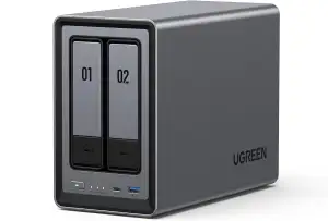 UGREEN NASync DXP2800, 2-Bay Desktop-NAS, Intel N100 Quad Core Prozessor, 8 GB D