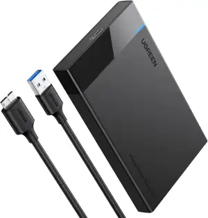 UGREEN Festplattengehäuse 2,5 Zoll Externes Gehäuse für 2.5 Zoll SSD und HDD, UASP unterstützt, w...