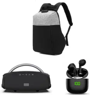 BLAUPUNKT Trio Easy Outdoor Set mit Bluetooth Lautsprecher, In Ear Kopfhörer Blu