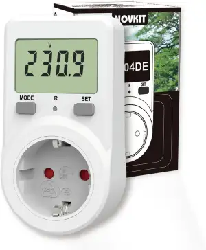 Stromzähler für Steckdose, Energiekostenmessgerät, Stromverbrauchsmesser mit Spe