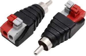 2 Stück RCA Cinch zu Lautsprecher Kabeladapter Subwoofer Lautsprecher Phono Cinc
