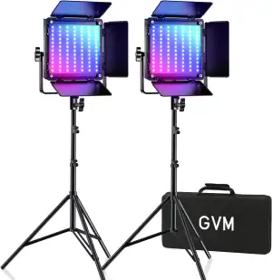 GVM 800D RGB LED Videoleuchte, Fotografie Licht Studiolicht mit Stativ, Videolic