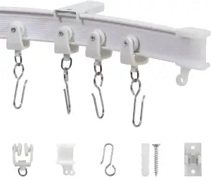 Flexible Deckenvorhangschiene, gebogene Vorhangschiene, Deckenmontage, biegsamer