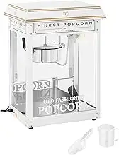 Royal Catering Retro Popcornmaschine 1500 W 5 kg/h golden & weiß Popcornmaker