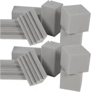 16 Stück Bassfallen aus Schalldämpfendem Schwer Entflammbarem Schaumstoff Eck Ba