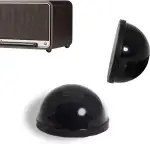 20 Stück Lautsprecher Subwoofer Füße Gummifüße Selbstklebend 19mm Lautsprecher Füße Gerätefüße Silikon-Elastomer Dämpfer Geeignet für Haushaltsgeräte, Möbel-Kollisionsschutz Schwarz
