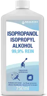 Maxxi Clean | Reines Isopropanol (99,9%) Reinigungsalkohol | 1x 750 ml Fettlöser & Lösungsmittel ...