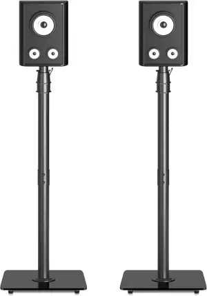 Suptek robuste stehende Lautsprecherständer im Paar | Anti-Kipp-Surround-Bodenst