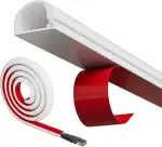 Mini Kabelkanal Weiß Selbstklebend Flexibel,Kabelschacht Weiss,Kabelkanal Wand,Kabel Verstecken Kanal Halbrund Klein Kabelabdeckung,Kabelkanäle TV,Kabelleiste Kabeltunnel,Cable Hider,1M