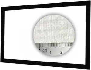 Rahmen Leinwand akustisch transparent Weiss Tuch: HiViWhite Cinema 4K SD Akustik