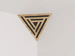 2er-Pack – Akustik-Eck-Decken-Bassfalle „Dreieck“ | Schallabsorbierender Akustik