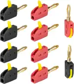 4mm Bananenstecker,10 Stück Bananenstecker Lautsprecher,32A Banana Plug,Bananenstecker Konverter Für Kabel Boxen Endstufen Receiver Stereoanlagen